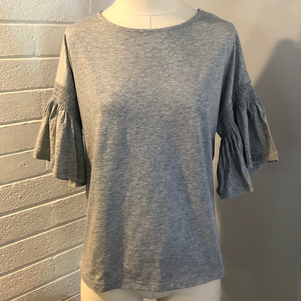 NEW 14th St Union Gray Bell Sleeve Tee